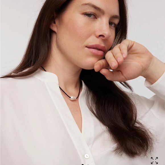 NWT madewell Organic Freshwater Pearl Cord Necklace - Picture 3 of 4